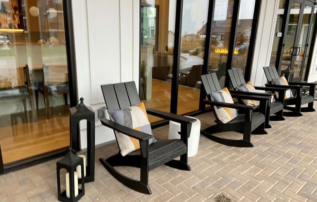Clubhouse Relaxing Chairs at Park40 Apartments in Broomfield, CO