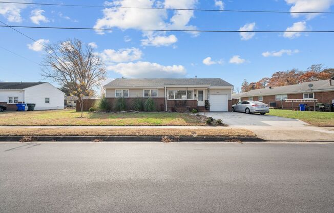 Charming Ranch-Style Home in a Quiet Norfolk Neighborhood