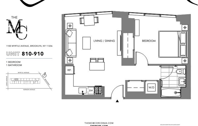 1 bed, 1 bath, $3,550, Unit 810
