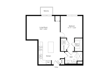 1 bed, 1 bath, 782 sqft, $1,972