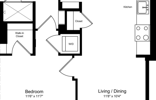 1 bed, 1 bath, 616 sqft, $2,230, Unit 211