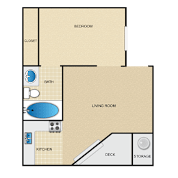 1 bed, 1 bath, 447 sqft, $1,030
