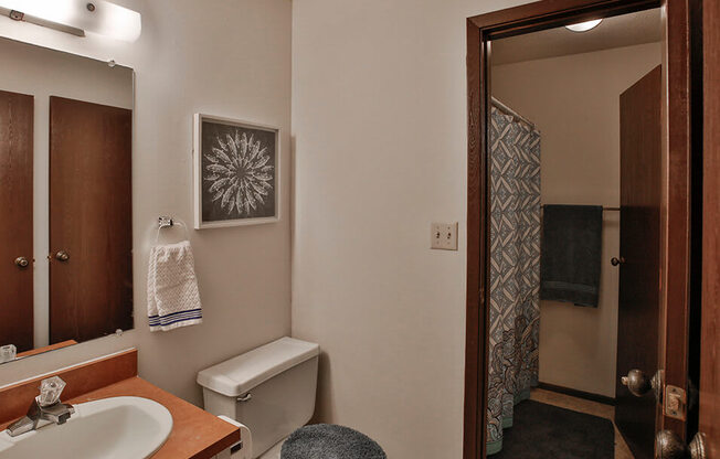 bathroom at Willow Crossings Apartments