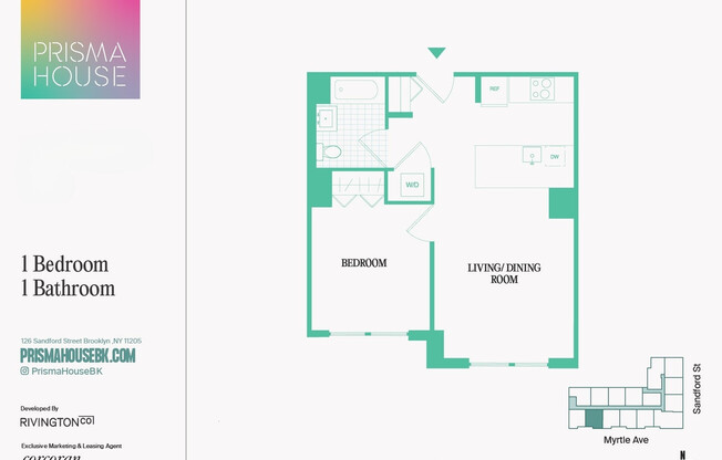 1 bed, 1 bath, $3,621, Unit 1202