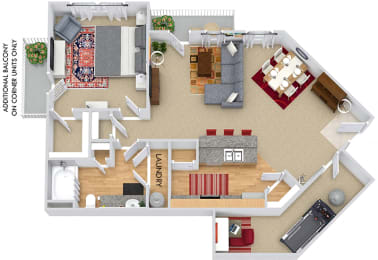 1 bed, 1 bath, 950 sqft, $1,449