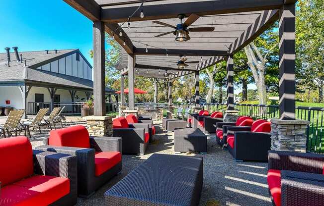 Relaxing Poolside Cabanas at Pointe Royal, Overland Park