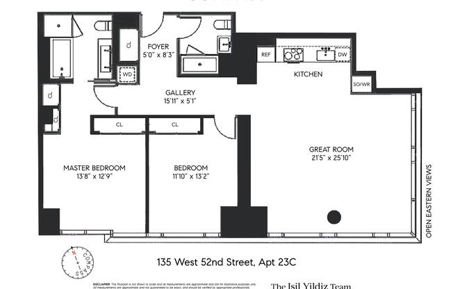 2 beds, 2 baths, 1,432 sqft, $12,000, Unit 23C