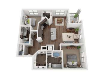 2 beds, 2 baths, 1,207 sqft, $1,685