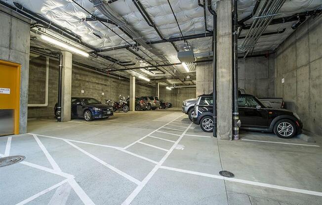 Underground Parking at Lower Burnside Lofts, Oregon