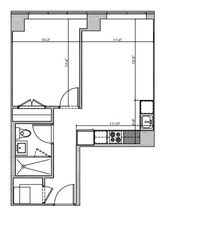 1 bed, 1 bath, 559 sqft, $5,712, Unit 3604