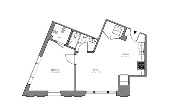 1 bed, 1 bath, 450 sqft, $2,225, Unit 207