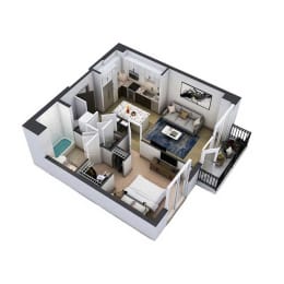 1 bed, 1 bath, 804 sqft, $2,086