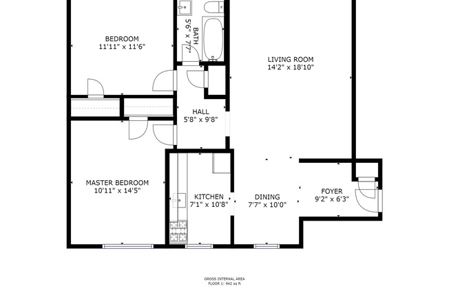 2 beds, 1 bath, 900 sqft, $1,725, Unit 4107T301