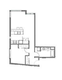 1 bed, 1 bath, 687 sqft, $2,350