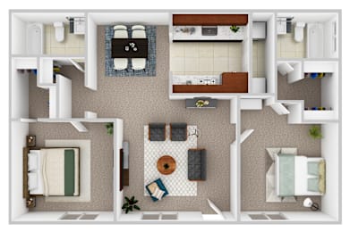 2 beds, 2 baths, 1,000 sqft, $1,096