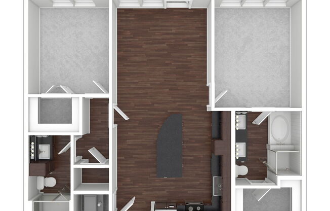 2 beds, 2 baths, 1,121 sqft, $2,050