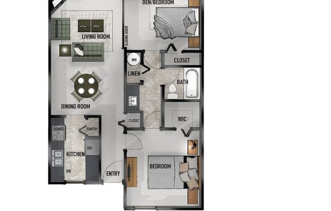 1 bed, 1 bath, $1,582, Unit 0155