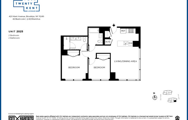 2 beds, 2 baths, $6,854, Unit 2025