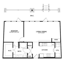 1 bed, 1 bath, 880 sqft, $1,703