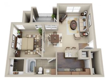 1 bed, 1 bath, 705 sqft, $1,337