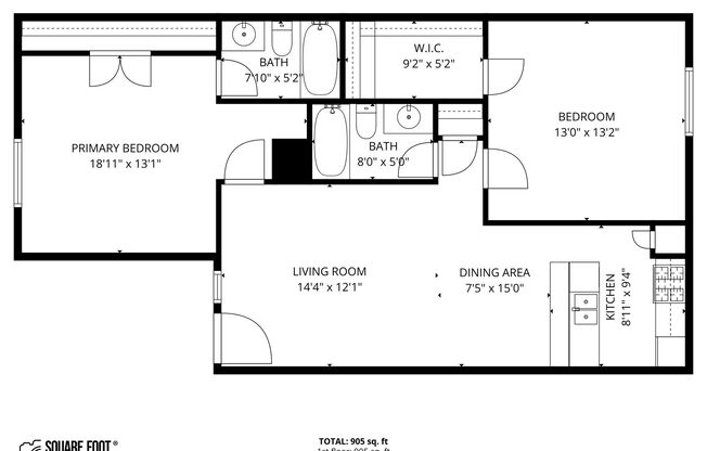 2 beds, 2 baths, 982 sqft, $1,099, Unit 218