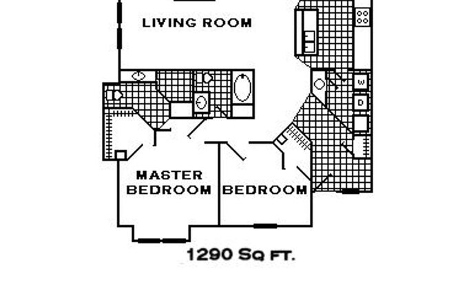2 beds, 2 baths, 1,290 sqft, $1,349, Unit 25