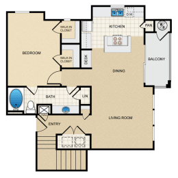 1 bed, 1 bath, 995 sqft, $2,232