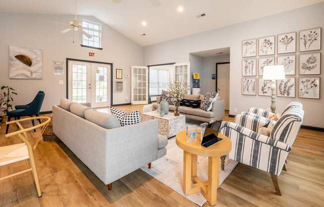 lounging and sitting area in clubhouse