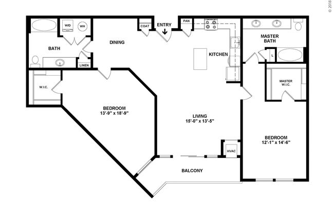 2 beds, 2 baths, 1,395 sqft, $3,195, Unit B-228