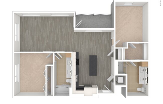 2 beds, 2 baths, 1,131 sqft, $2,894