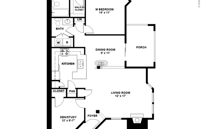 1 bed, 1.5 baths, 975 sqft, $1,366