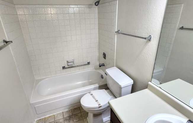 2x2 Downstairs Classic Guest Bathroom at Mission Palms Apartment Homes in Tucson AZ