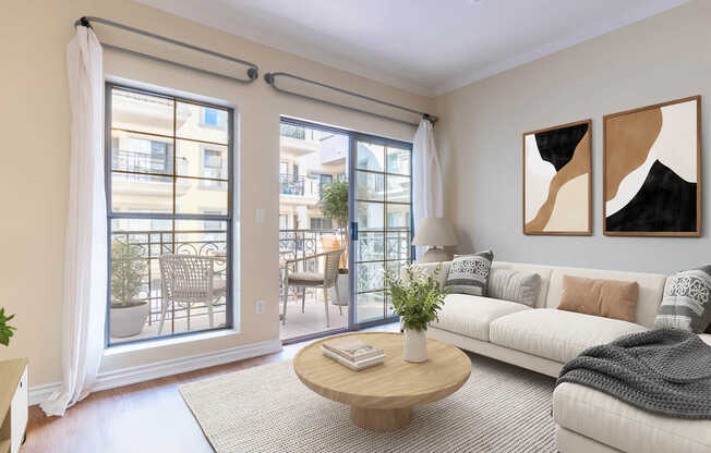 Living Room with Hard Surface Flooring