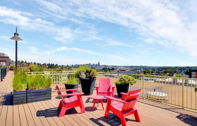 sun deck at Link + Mural, Washington