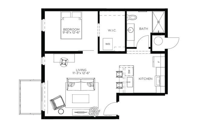 1 bed, 1 bath, 679 sqft, $1,500