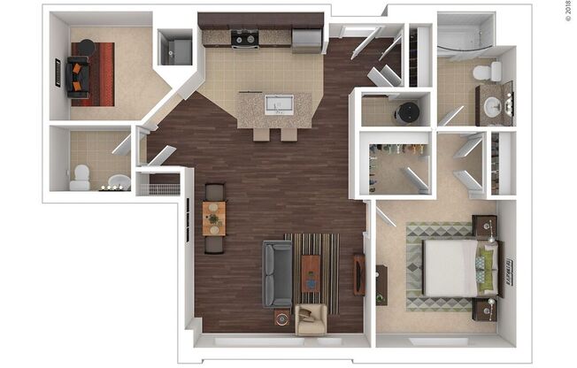 1 bed, 1 bath, 972 sqft, $2,599