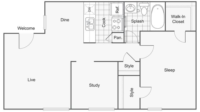 1 bed, 1 bath, 766 sqft, $1,175