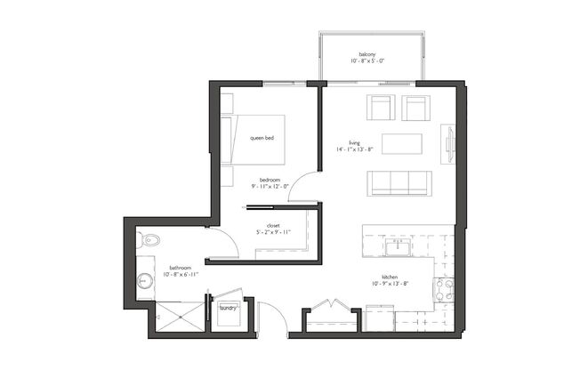 1 bed, 1 bath, 744 sqft, $1,501, Unit 316
