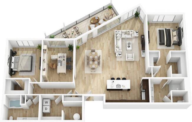 2 beds, 2 baths, 1,966 sqft, $4,029