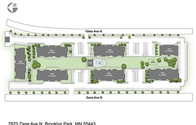a site plan of the parking lot
