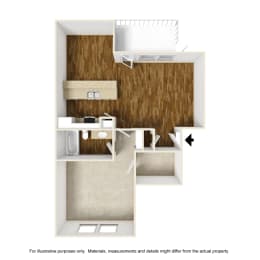 1 bed, 1 bath, 766 sqft, $1,120