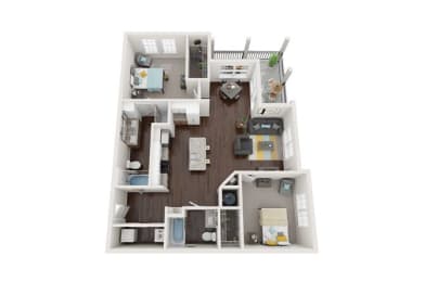 2 beds, 2 baths, 1,197 sqft, $2,027