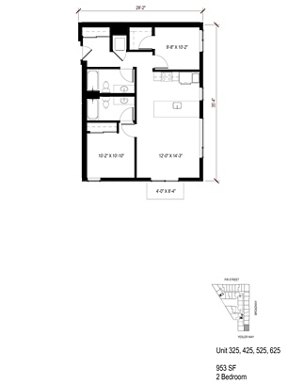 2 beds, 2 baths, 953 sqft, $3,217