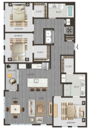 3 beds, 2 baths, 1,400 sqft, $2,482