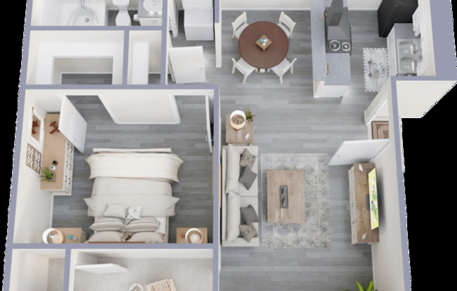 1 bed, 1 bath, 630 sqft, $955