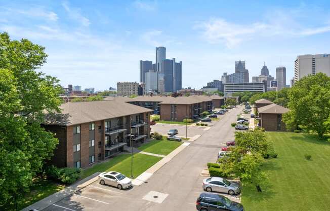 a view of the minneapolis skyline at Lafayette Park Place, Detroit, MI, Detroit, 48207