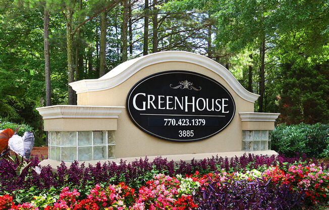 Sign for greenhouse apartments
