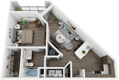 1 bed, 1 bath, 815 sqft, $1,658