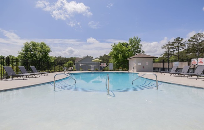 our apartments have a resort style pool with chairs