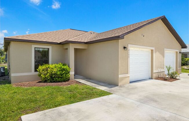 Newly Constructed 3 bed 2 bath duplex with garage.